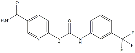 6-({[3-(trifluoromethyl)anilino]carbonyl}amino)nicotinamide Struktur