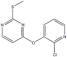 2-chloro-3-pyridinyl 2-(methylsulfanyl)-4-pyrimidinyl ether Struktur