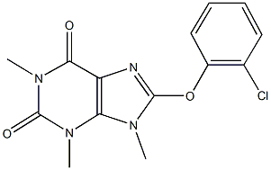 8-(2-chlorophenoxy)-1,3,9-trimethyl-3,9-dihydro-1H-purine-2,6-dione Struktur