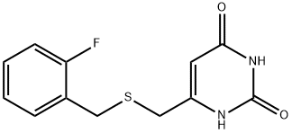 6-{[(2-fluorobenzyl)sulfanyl]methyl}-2,4(1H,3H)-pyrimidinedione Struktur