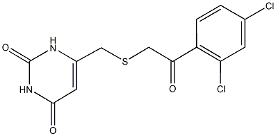 6-({[2-(2,4-dichlorophenyl)-2-oxoethyl]sulfanyl}methyl)-2,4(1H,3H)-pyrimidinedione Struktur