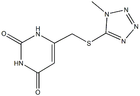 6-{[(1-methyl-1H-tetraazol-5-yl)sulfanyl]methyl}-2,4(1H,3H)-pyrimidinedione Struktur