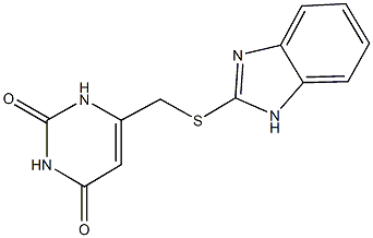 6-[(1H-benzimidazol-2-ylsulfanyl)methyl]-2,4(1H,3H)-pyrimidinedione Struktur