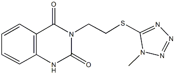 3-{2-[(1-methyl-1H-tetraazol-5-yl)sulfanyl]ethyl}-2,4(1H,3H)-quinazolinedione Struktur