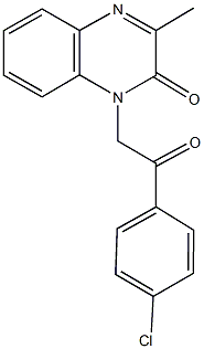 1-[2-(4-chlorophenyl)-2-oxoethyl]-3-methyl-2(1H)-quinoxalinone Struktur