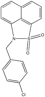 2-(4-chlorobenzyl)-2H-naphtho[1,8-cd]isothiazole 1,1-dioxide Struktur