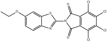 4,5,6,7-tetrachloro-2-(6-ethoxy-1,3-benzothiazol-2-yl)-1H-isoindole-1,3(2H)-dione Struktur