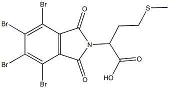 4-(methylsulfanyl)-2-(4,5,6,7-tetrabromo-1,3-dioxo-1,3-dihydro-2H-isoindol-2-yl)butanoic acid Struktur