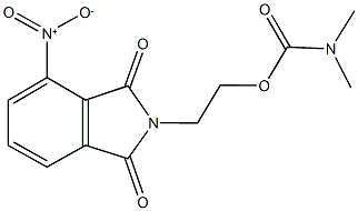 2-{4-nitro-1,3-dioxo-1,3-dihydro-2H-isoindol-2-yl}ethyl dimethylcarbamate Struktur