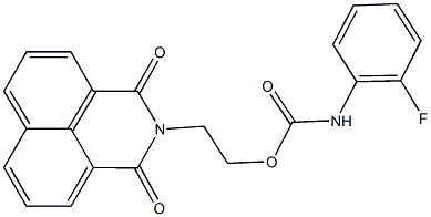 2-(1,3-dioxo-1H-benzo[de]isoquinolin-2(3H)-yl)ethyl 2-fluorophenylcarbamate Struktur