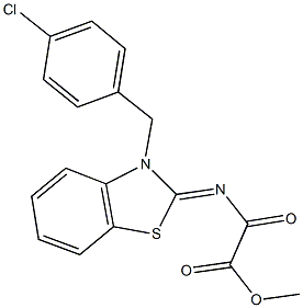 methyl [(3-(4-chlorobenzyl)-1,3-benzothiazol-2(3H)-ylidene)amino](oxo)acetate Struktur