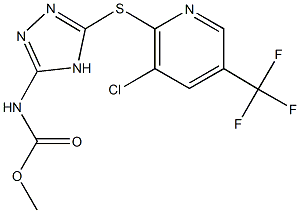 methyl 5-{[3-chloro-5-(trifluoromethyl)-2-pyridinyl]sulfanyl}-4H-1,2,4-triazol-3-ylcarbamate Struktur