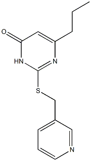 6-propyl-2-[(3-pyridinylmethyl)sulfanyl]-4(3H)-pyrimidinone Struktur