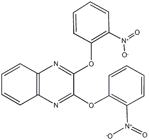 2,3-bis{2-nitrophenoxy}quinoxaline Struktur