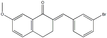 2-(3-bromobenzylidene)-7-methoxy-3,4-dihydro-1(2H)-naphthalenone Struktur