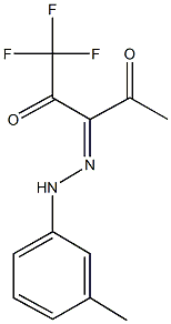 1,1,1-trifluoro-2,3,4-pentanetrione 3-[(3-methylphenyl)hydrazone] Struktur