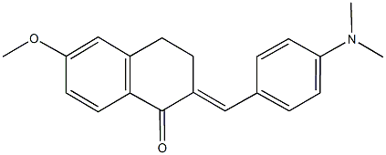 2-[4-(dimethylamino)benzylidene]-6-methoxy-3,4-dihydro-1(2H)-naphthalenone Struktur