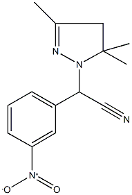 {3-nitrophenyl}(3,5,5-trimethyl-4,5-dihydro-1H-pyrazol-1-yl)acetonitrile Struktur