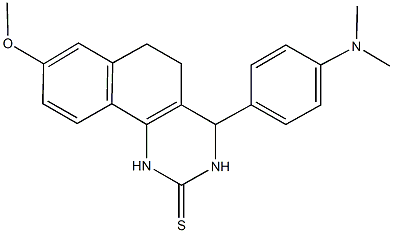 4-[4-(dimethylamino)phenyl]-8-methoxy-3,4,5,6-tetrahydrobenzo[h]quinazoline-2(1H)-thione Struktur