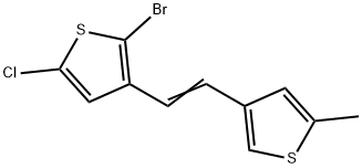 2-bromo-5-chloro-3-[2-(5-methyl-3-thienyl)vinyl]thiophene Struktur