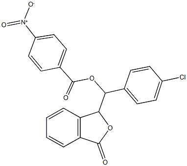 (4-chlorophenyl)(3-oxo-1,3-dihydro-2-benzofuran-1-yl)methyl 4-nitrobenzoate Struktur