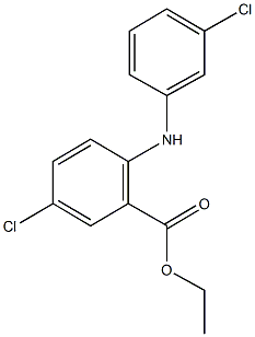 ethyl 5-chloro-2-(3-chloroanilino)benzoate Struktur