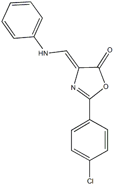 4-(anilinomethylene)-2-(4-chlorophenyl)-1,3-oxazol-5(4H)-one Struktur