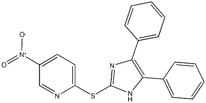 2-[(4,5-diphenyl-1H-imidazol-2-yl)sulfanyl]-5-nitropyridine Struktur