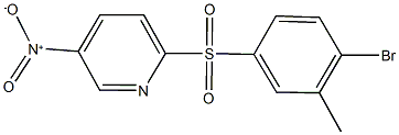 2-[(4-bromo-3-methylphenyl)sulfonyl]-5-nitropyridine Struktur