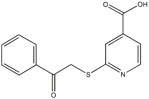 2-[(2-oxo-2-phenylethyl)sulfanyl]isonicotinic acid Struktur