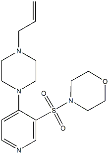 4-{[4-(4-allyl-1-piperazinyl)-3-pyridinyl]sulfonyl}morpholine Struktur