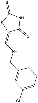 5-{[(3-chlorobenzyl)amino]methylene}-2-thioxo-1,3-thiazolidin-4-one Struktur