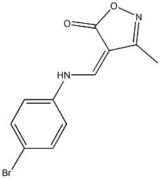 4-[(4-bromoanilino)methylene]-3-methyl-5(4H)-isoxazolone Struktur