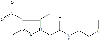 2-{4-nitro-3,5-dimethyl-1H-pyrazol-1-yl}-N-(2-methoxyethyl)acetamide Struktur