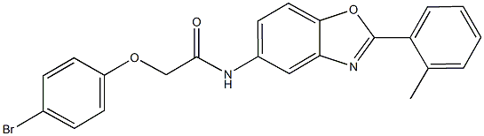 2-(4-bromophenoxy)-N-[2-(2-methylphenyl)-1,3-benzoxazol-5-yl]acetamide Struktur