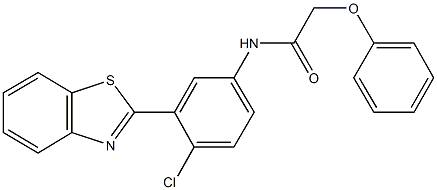 N-[3-(1,3-benzothiazol-2-yl)-4-chlorophenyl]-2-phenoxyacetamide Struktur