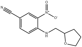 3-nitro-4-[(tetrahydro-2-furanylmethyl)amino]benzonitrile Struktur