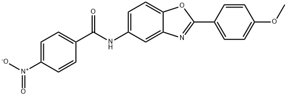 4-nitro-N-[2-(4-methoxyphenyl)-1,3-benzoxazol-5-yl]benzamide Struktur