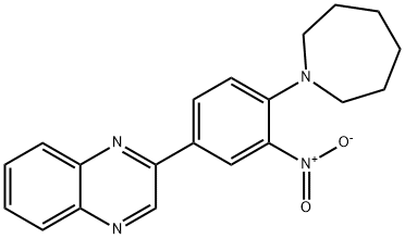 2-{4-(1-azepanyl)-3-nitrophenyl}quinoxaline Struktur