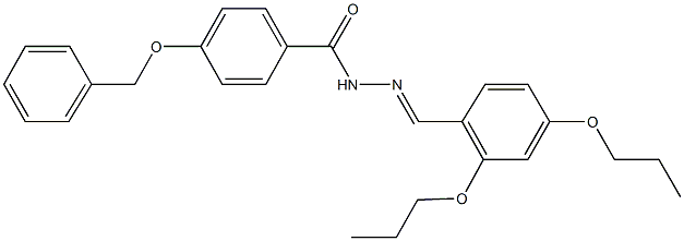 4-(benzyloxy)-N'-(2,4-dipropoxybenzylidene)benzohydrazide Struktur