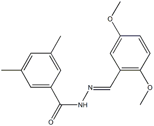 N'-(2,5-dimethoxybenzylidene)-3,5-dimethylbenzohydrazide Struktur