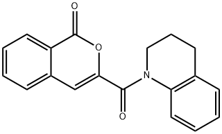 3-(3,4-dihydro-1(2H)-quinolinylcarbonyl)-1H-isochromen-1-one Struktur