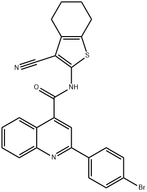 2-(4-bromophenyl)-N-(3-cyano-4,5,6,7-tetrahydro-1-benzothiophen-2-yl)-4-quinolinecarboxamide Struktur