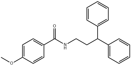 N-(3,3-diphenylpropyl)-4-methoxybenzamide Struktur