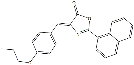 2-(1-naphthyl)-4-(4-propoxybenzylidene)-1,3-oxazol-5(4H)-one Struktur