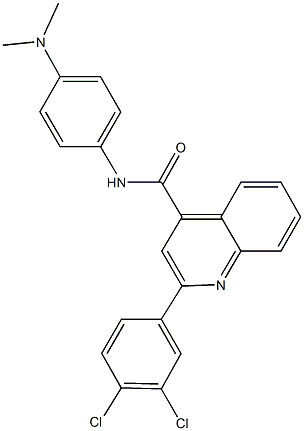 2-(3,4-dichlorophenyl)-N-[4-(dimethylamino)phenyl]-4-quinolinecarboxamide Struktur