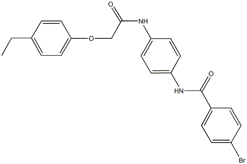 4-bromo-N-(4-{[(4-ethylphenoxy)acetyl]amino}phenyl)benzamide Struktur