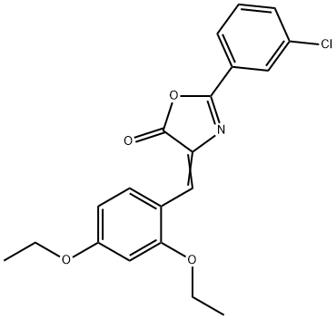 2-(3-chlorophenyl)-4-(2,4-diethoxybenzylidene)-1,3-oxazol-5(4H)-one Struktur