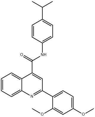 2-(2,4-dimethoxyphenyl)-N-(4-isopropylphenyl)-4-quinolinecarboxamide Struktur