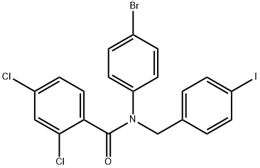 N-(4-bromophenyl)-2,4-dichloro-N-(4-iodobenzyl)benzamide Struktur